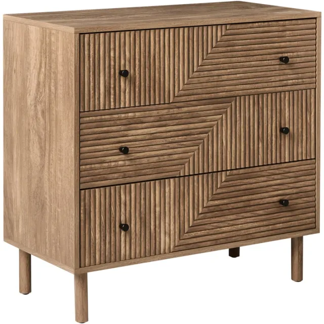 Beliani RONGE - Ladekast 3 lades - Lichtbruin - MDF