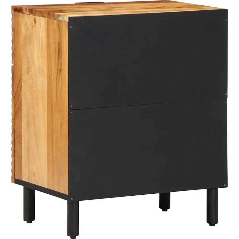 vidaXL Bed kast Bruin 50 x 33 x 60 cm Massief Acaciahout, foto 3