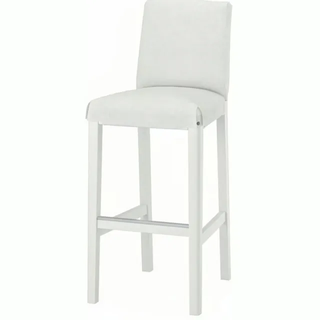 ikea Bergmund barkruk met rugleuning, wit, 75 cm zithoogte