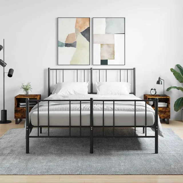 vidaXL Nachtkastjes 2 st 40x35x47,5 cm bewerkt hout gerookt eikenkleur, foto 2