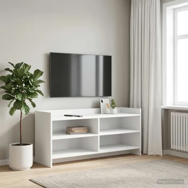 vidaXL TV-kast 100 x 33 x 47 cm Wit Bewerkt hout