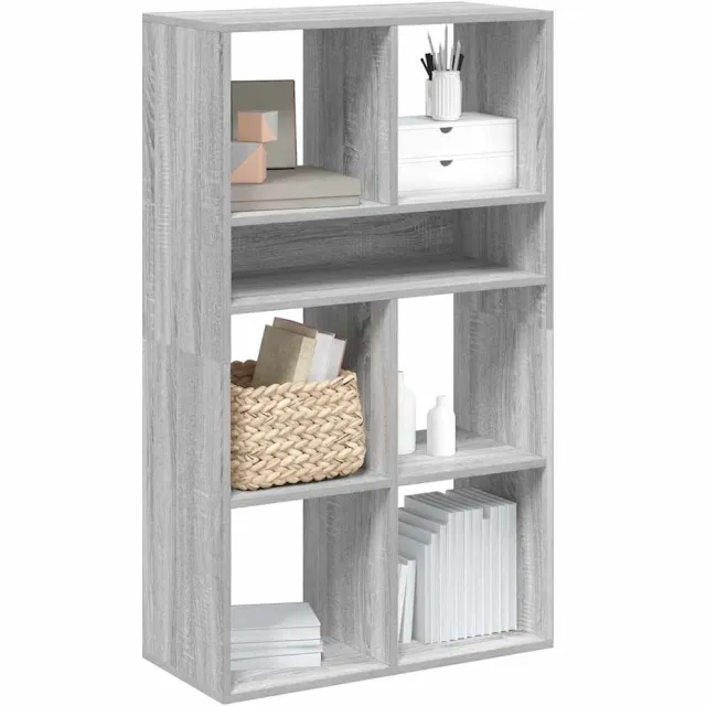 vidaXL Boekenkast 66x31x112 cm bewerkt hout grijs sonoma eikenkleurig