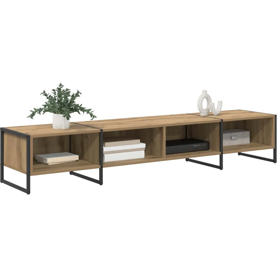 vidaXL Tv-meubel 170,5 x 36 x 30 cm Artisanaal eiken Bewerkt hout Bruin
