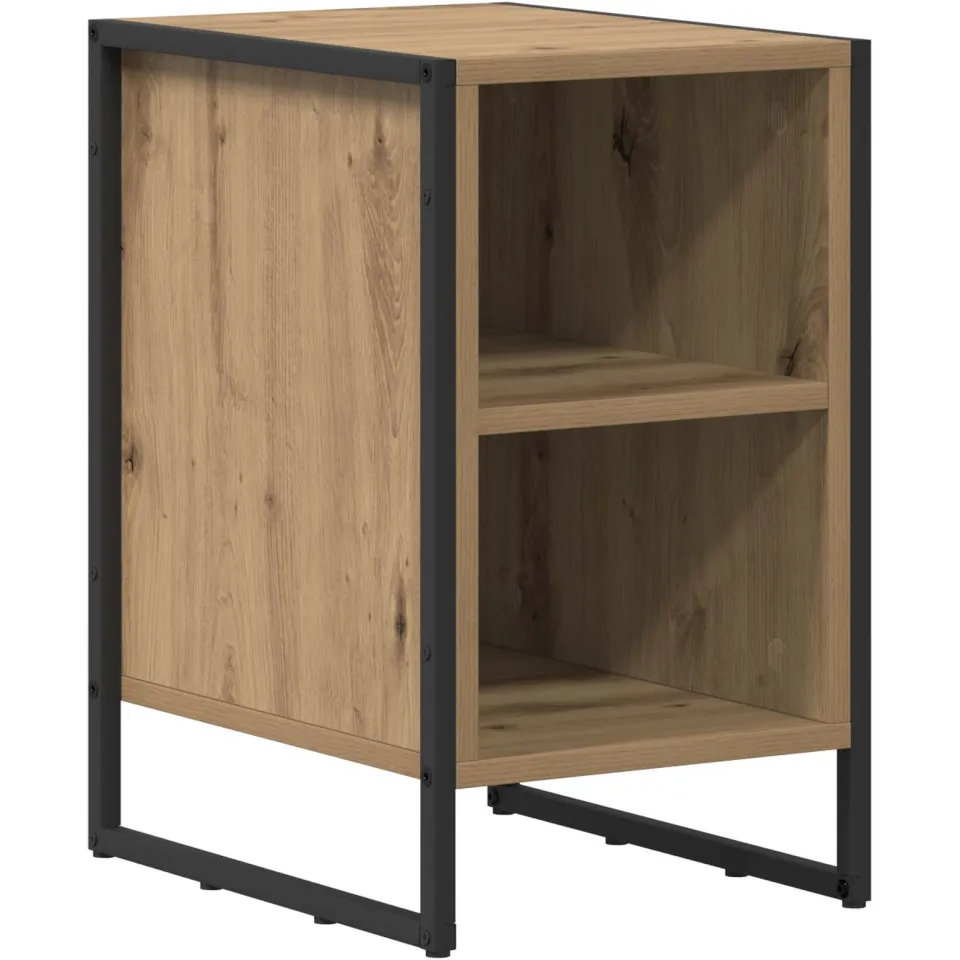 vidaXL Nachtkastje Artisanaal eiken 39.5 x 30 x 50 cm Bewerkt hout, foto 3