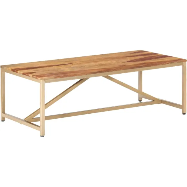 vidaXL Salontafel 120x60x40 cm massief hout Bruin