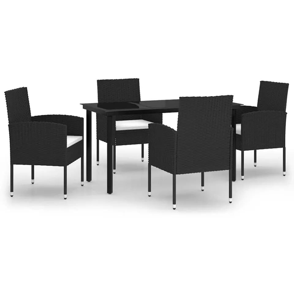 vidaXL 5-delige Tuinset zwart, foto 3