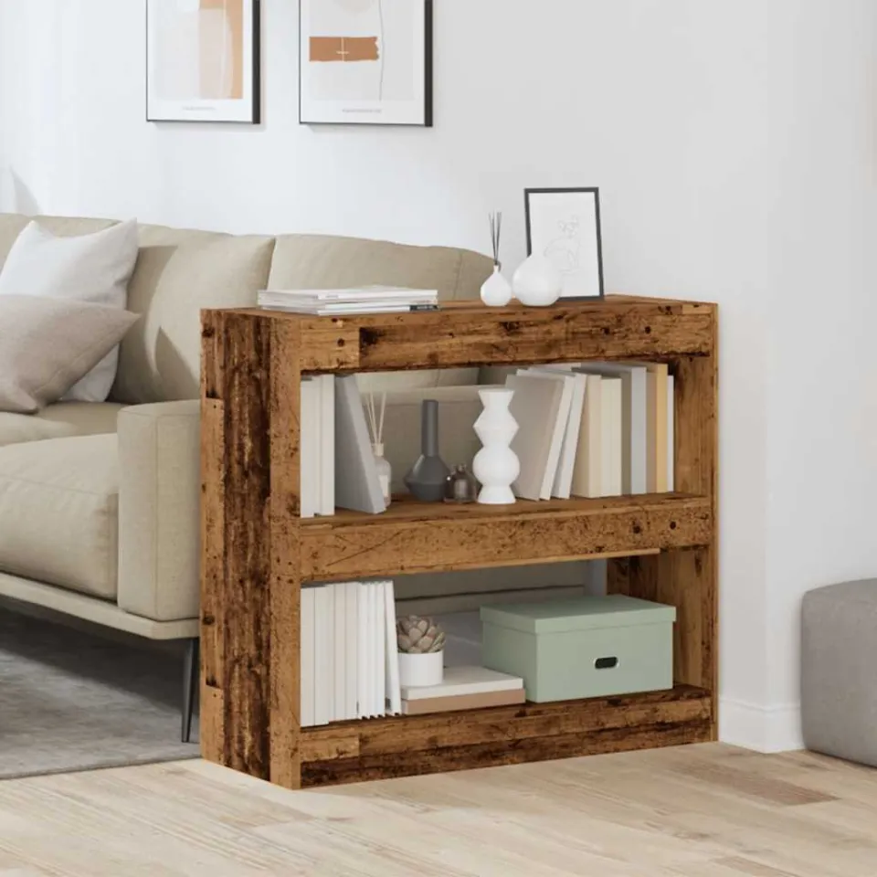 vidaXL Boekenkast/kamerscherm 80x30x72 cm oud houtkleurig bruin, foto 2