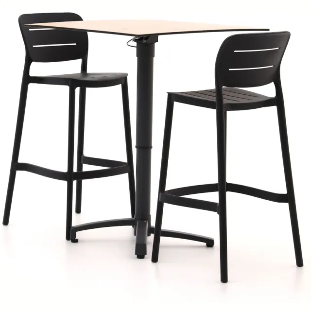 Forza Furniture Forza Pazzia/Canzo 70cm barset 3-delig stapelbaar verstelbaar taupe, foto 2