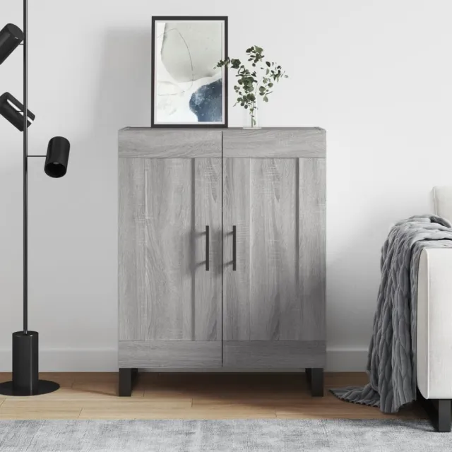 vidaXL Dressoir 69,5x34x90 cm bewerkt hout grijs sonoma eikenkleurig, foto 2