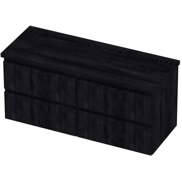 Proline Deck Badmeubelset Symmetrisch Gefreesd 4 Laden 120x46x55 cm Charcoal Oak Eiken
