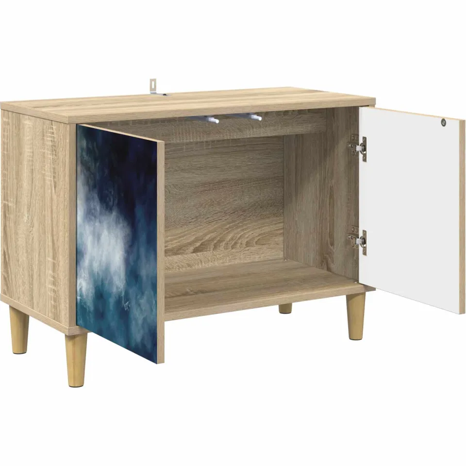 vidaXL Tv-meubel RAALTE 69 x 33 x 50 cm Sonoma Bewerkt hout Bruin