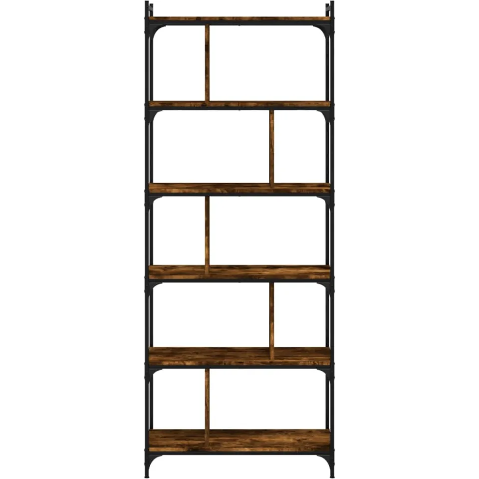 vidaXL Boekenkast 6-laags 76x32x192 cm bewerkt hout gerookt eikenkleur, foto 3