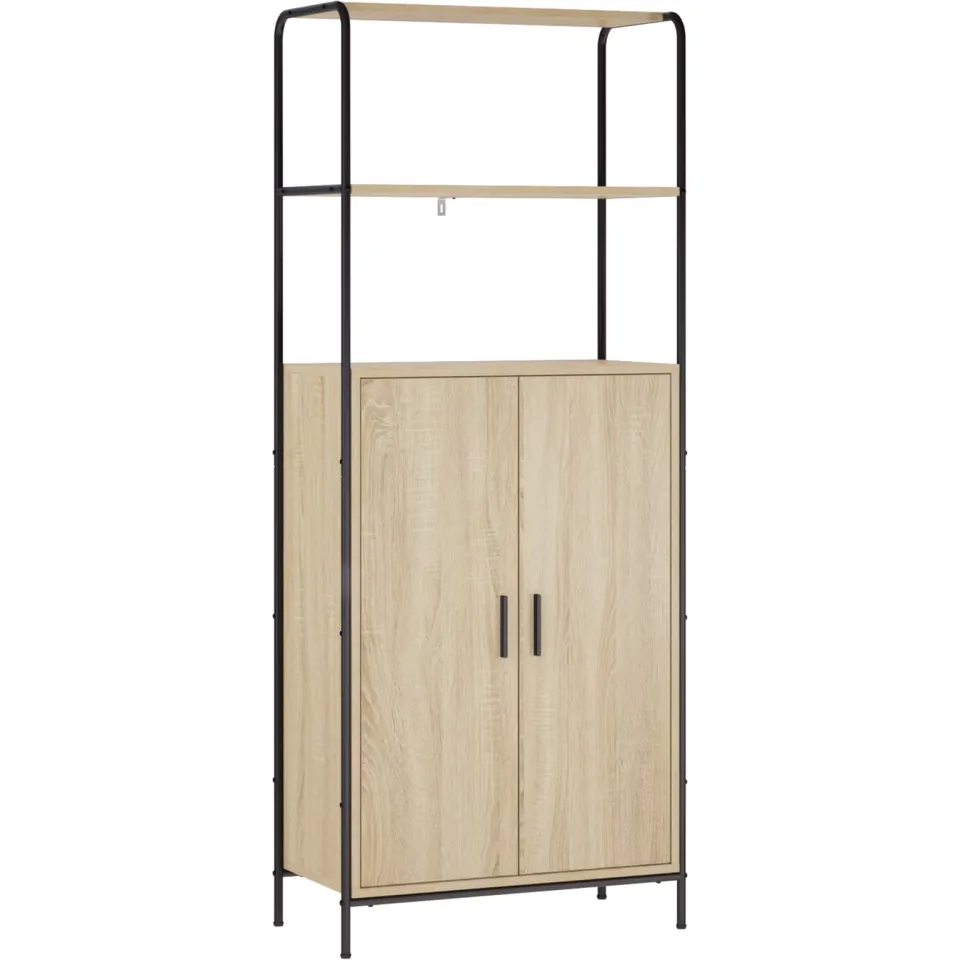vidaXL Hoge kast Sonoma Eiken 40 x 33 x 161 cm Bewerkt hout, foto 3