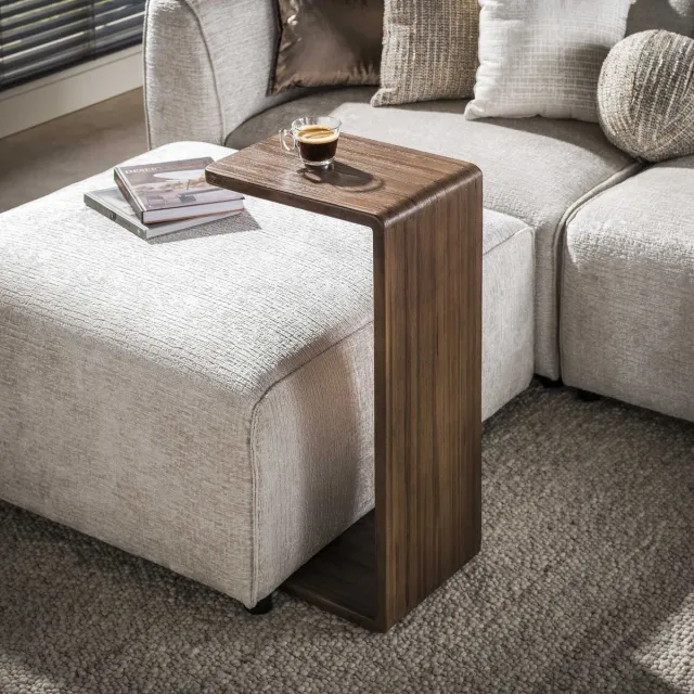 PS-Collection Overzettafel Maya Teakhout Espresso Bruin - bijzettafels, bijzettafel rond, bijzettafel vierkant, bijzettafel industrieel, bijzettafel zwart, bijzet tafel, bijzettafeltjes woonkamer, bijzettafels hout met metaal