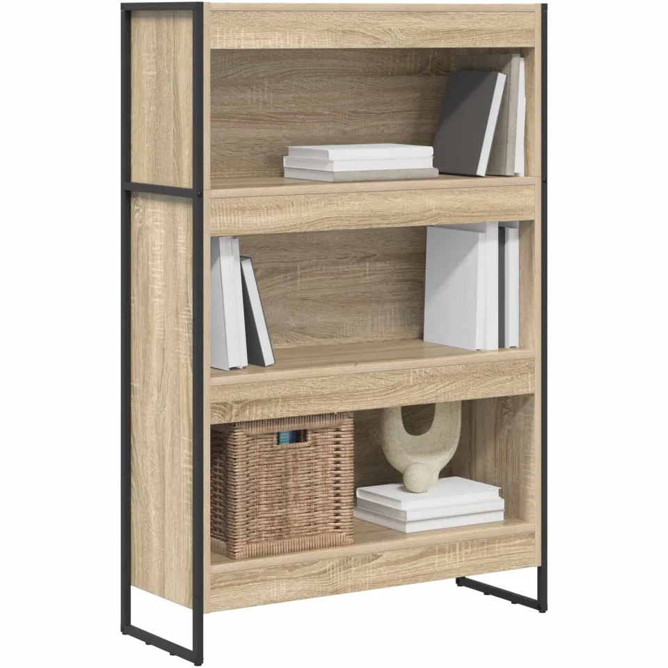 vidaXL Boekenkast 80 x 30 x 121 cm Bewerkt hout Sonoma bruin