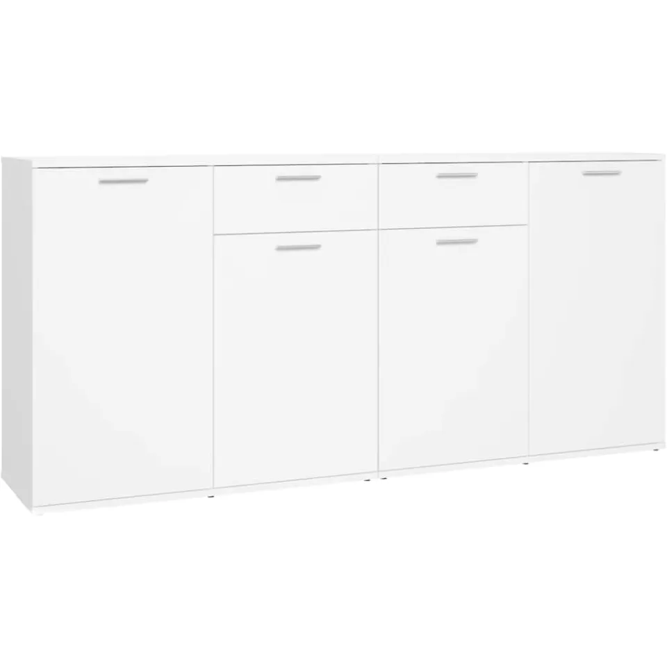 vidaXL Dressoir 160x36x75 cm bewerkt hout wit