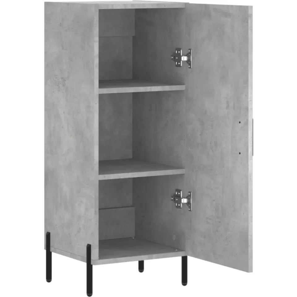 vidaXL Dressoir 34,5x34x90 cm bewerkt hout betongrijs grijs