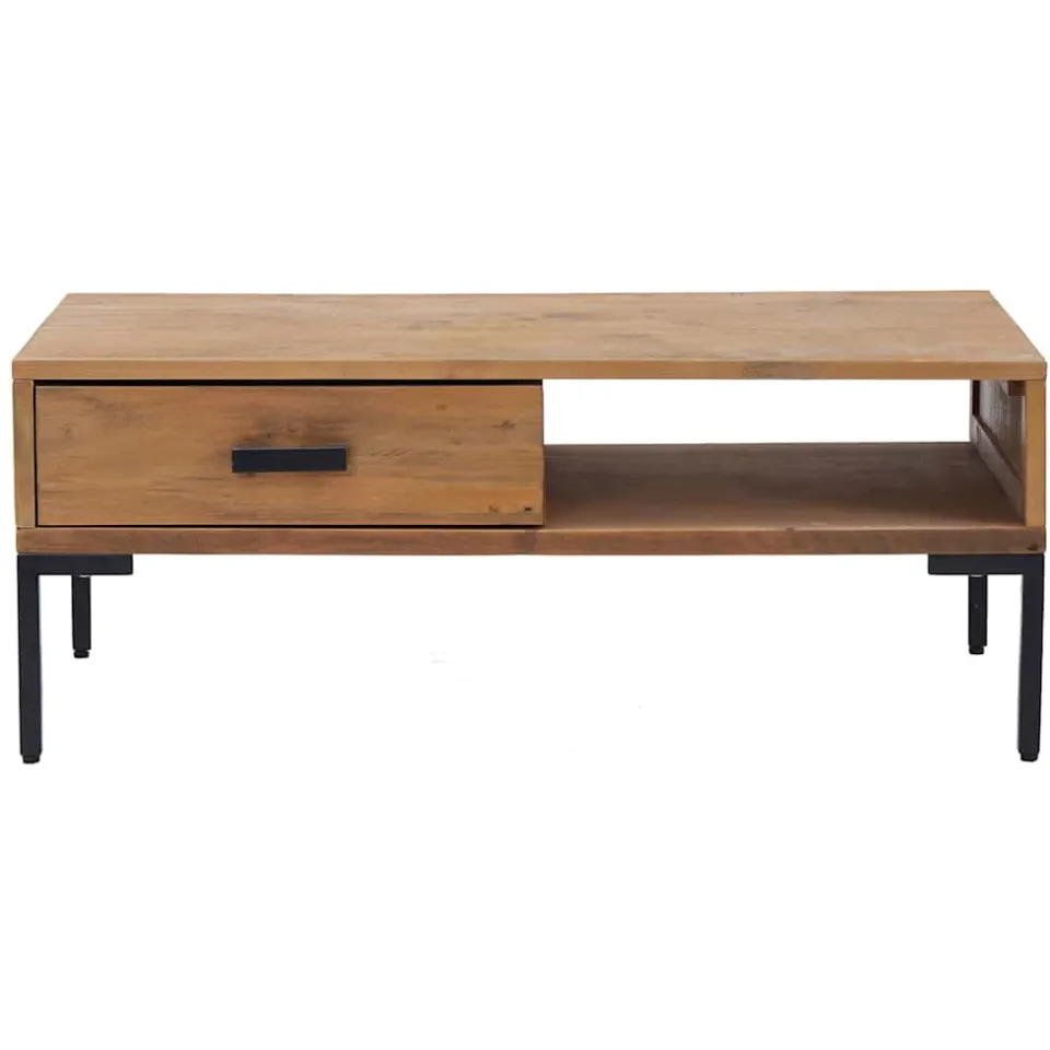 vidaXL Salontafel 90x50x35 cm massief grenenhout Bruin