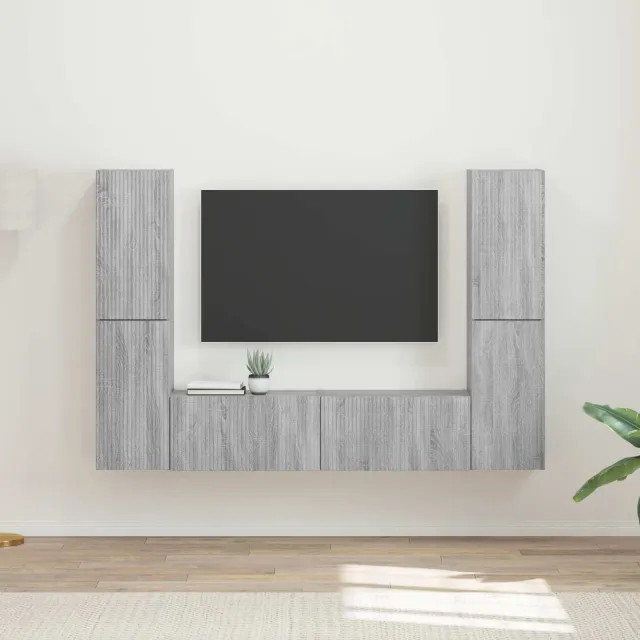vidaXL Tv-meubelset 6 st 31 x 30 x 60 cm Grijs Sonoma