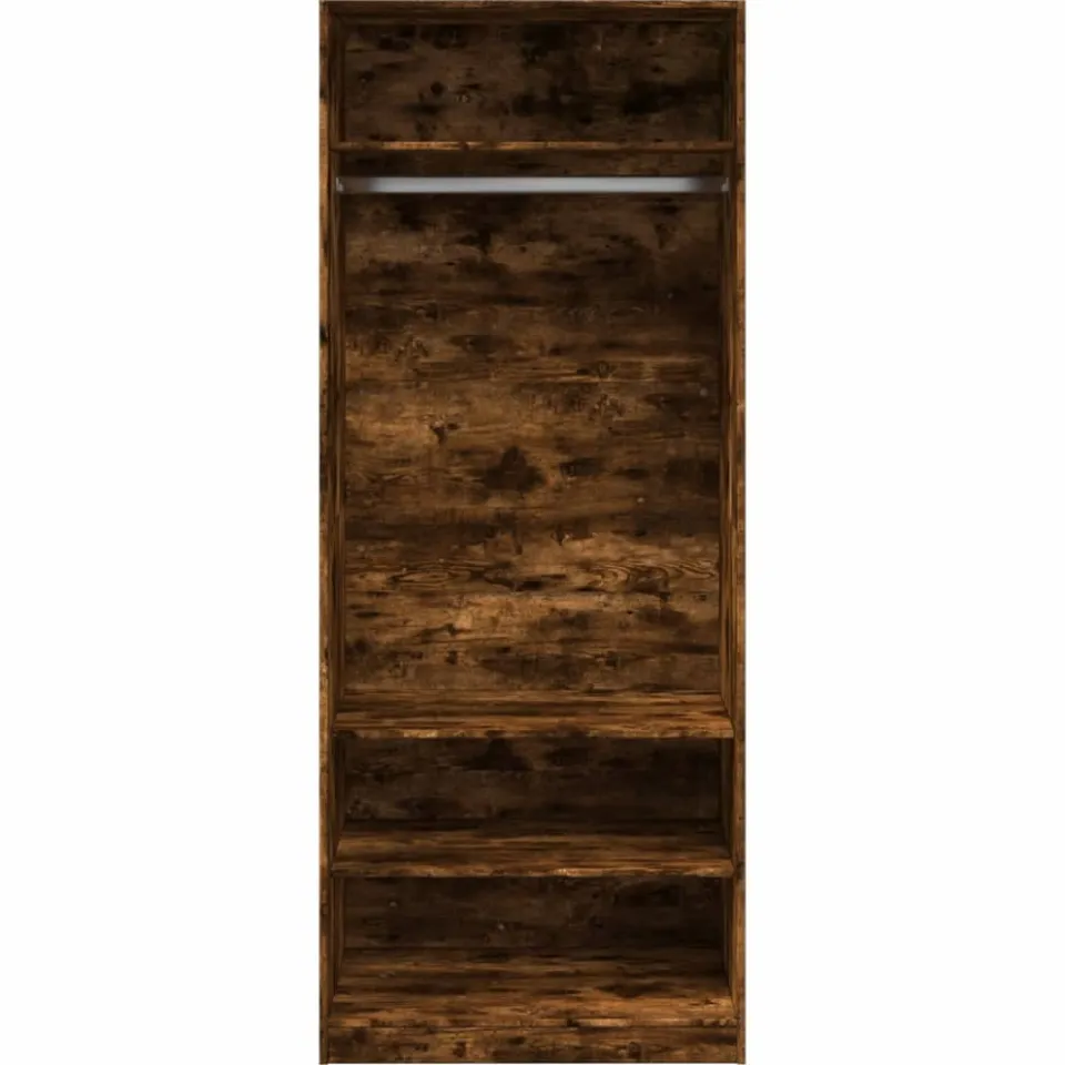 vidaXL Kledingkast 80x50x200 cm bewerkt hout gerookt eikenkleurig Bruin
