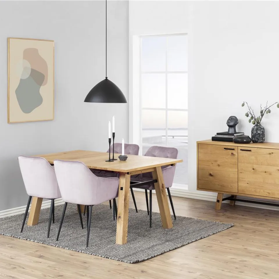 Lisomme Arian velvet eetkamerstoel oud roze, foto 2