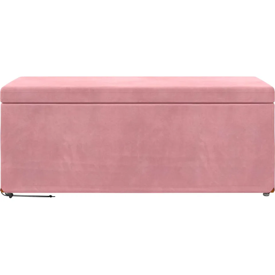 vidaXL Kruk Roze 101 x 41 x 40 cm Velvet en Gefabriceerd Hout, foto 4