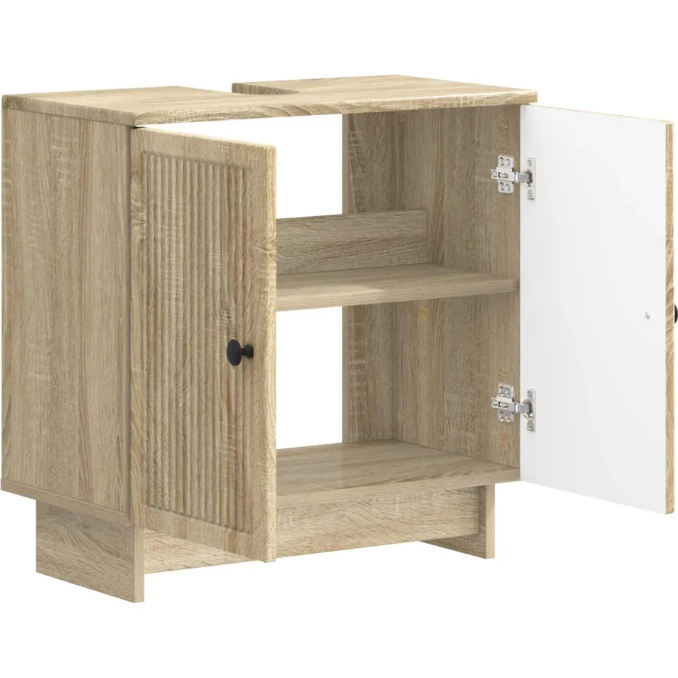 vidaXL Badkamer wastafelkast EDE Sonoma Eiken 59,5 x 31,5 x 59 cm Bruin