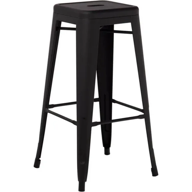 Legend Metalen barkruk mat zwart - 65 cm