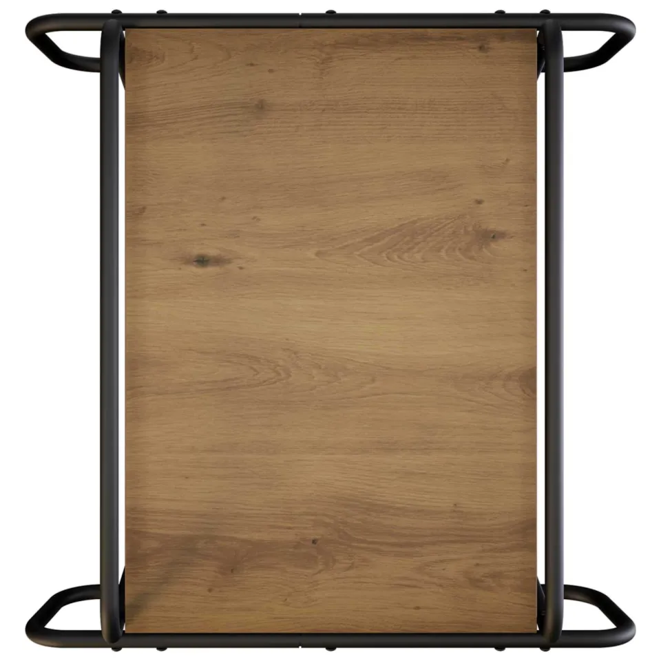 vidaXL Salontafel Artisanaal eiken 60 x 60 x 51 cm Bewerkt hout, foto 4