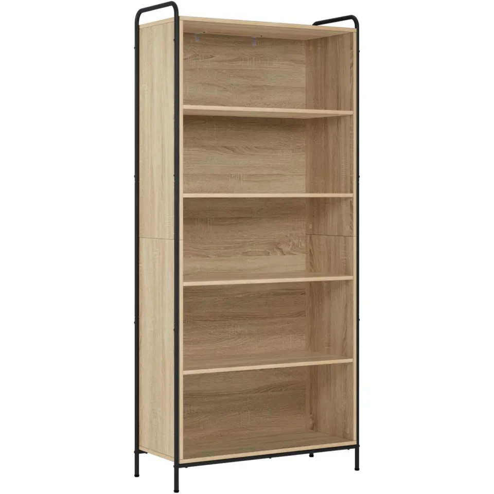 vidaXL Boekenkast 55,5 x 33 x 174 cm Bewerkt hout Sonoma Eiken, foto 3