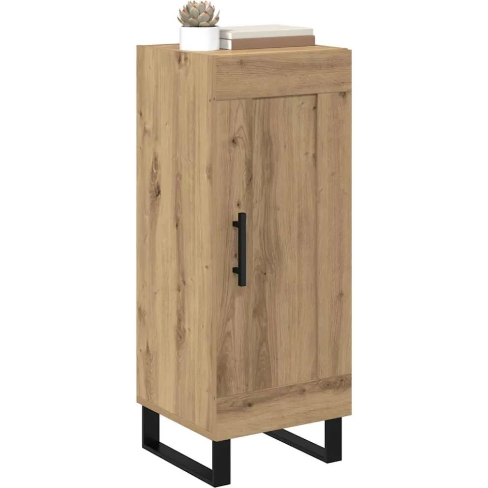 vidaXL Dressoir Artisan Eiken 34,5 x 34 x 90 cm Bruin