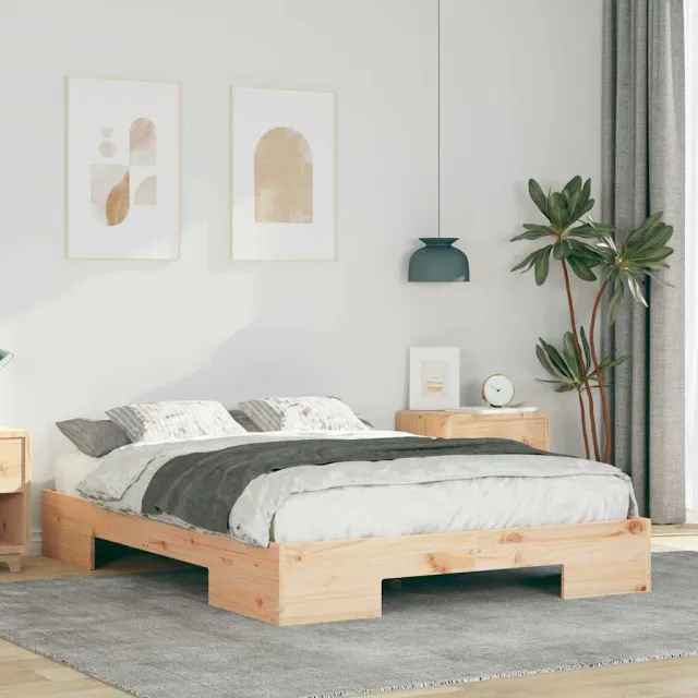 vidaXL Bedframe Bruin 140 x 190 cm