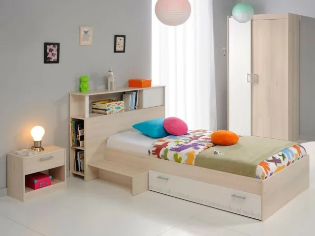 Mobistoxx CARL complete slaapkamer gerookte acacia wit