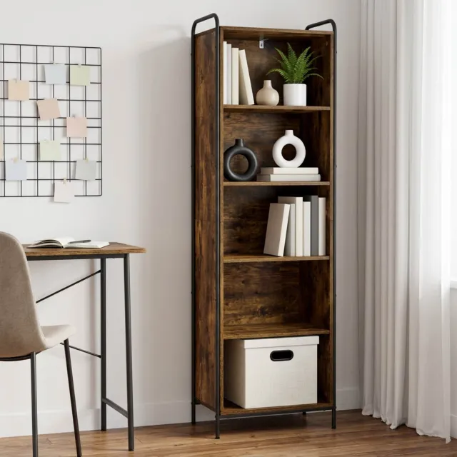 vidaXL Boekenkast 55,5 x 33 x 174 cm Bewerkt hout Gerookt eiken, foto 2