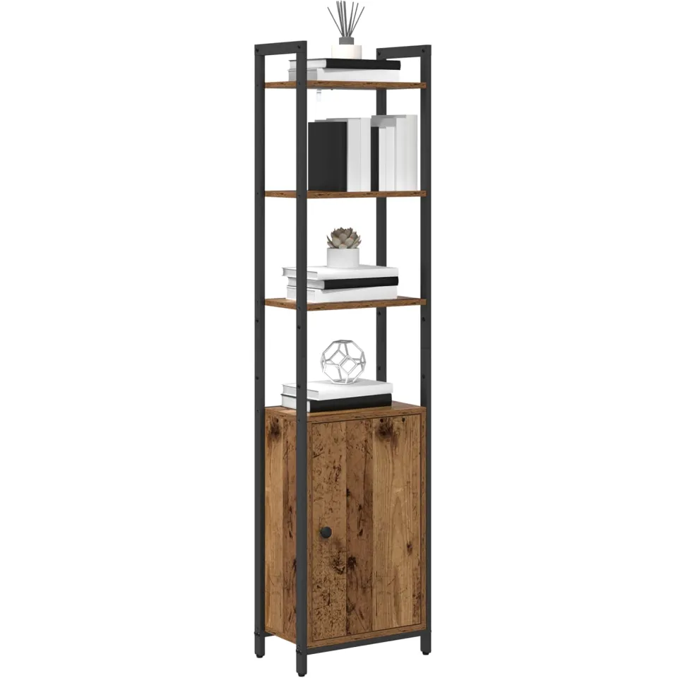 vidaXL Boekenkast 6-laags 40 x 24 x 161 cm Bewerkt hout Oud Hout Bruin