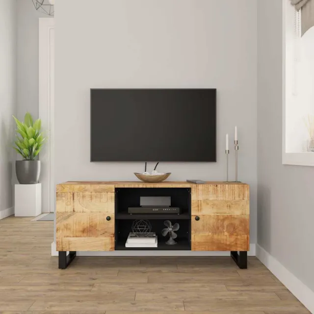 vidaXL Tv-meubel 105x33x46cm massief mangohout Zwart