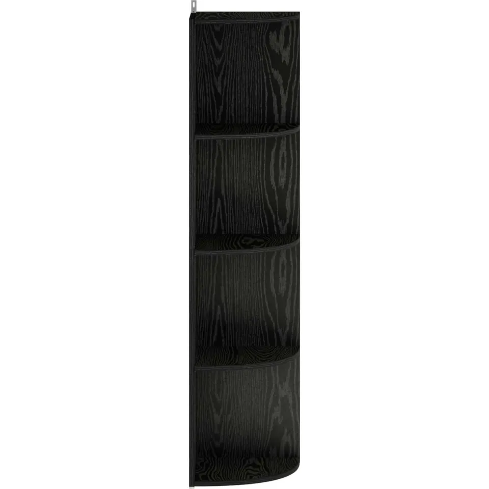 vidaXL Hoekplank 4-laags 41,5 x 41,5 x 143 cm Bewerkt hout Zwart eiken