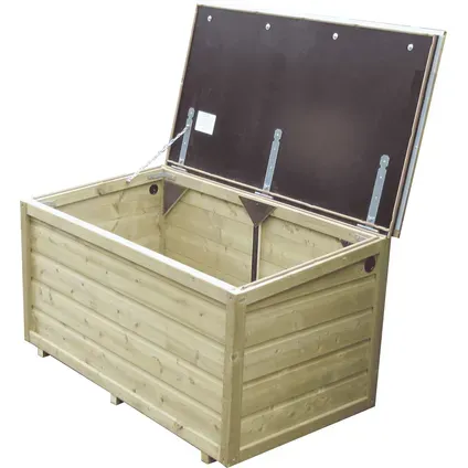 Lutra Kussenbox - Hout - Naturel - 120x67x67cm, foto 2