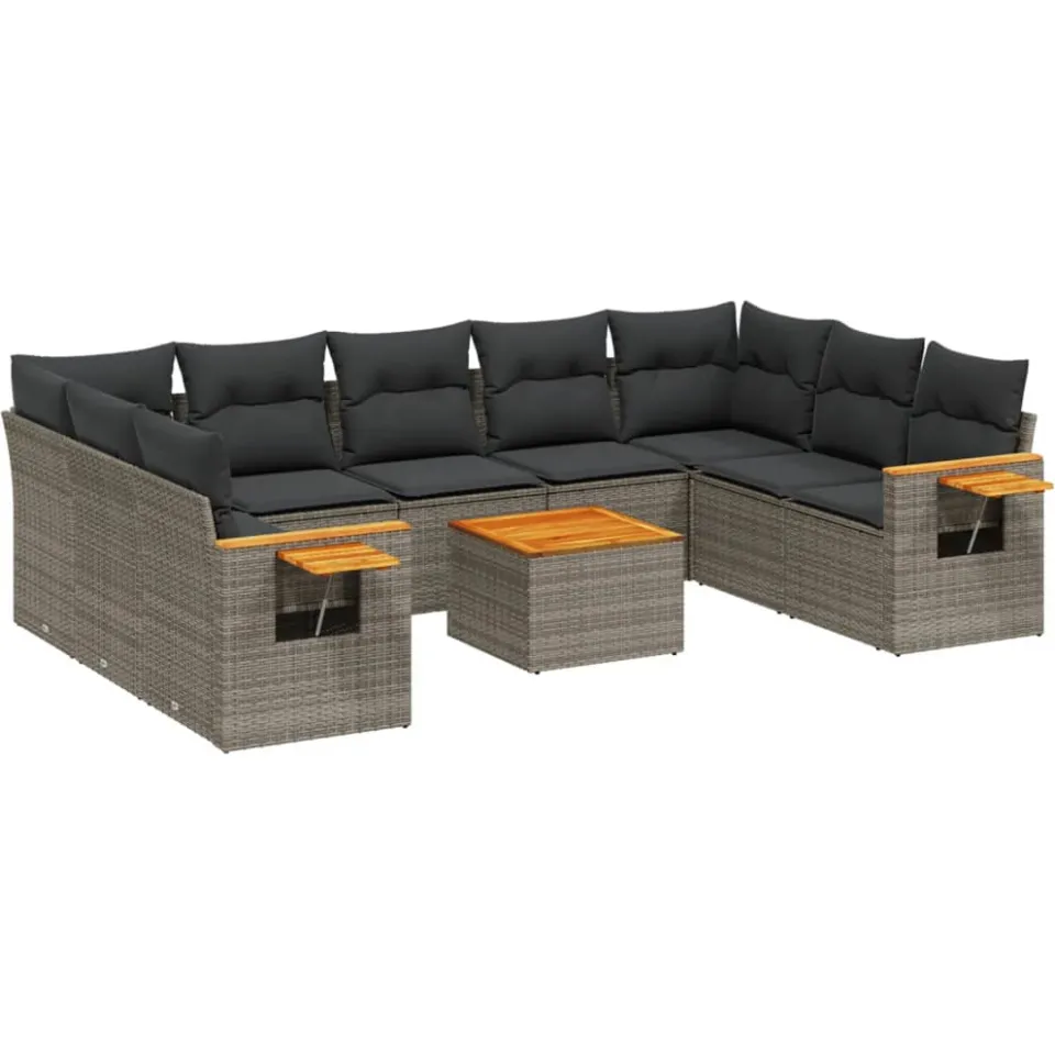vidaXL Patio Sofa Set 7-zits Grey, foto 3