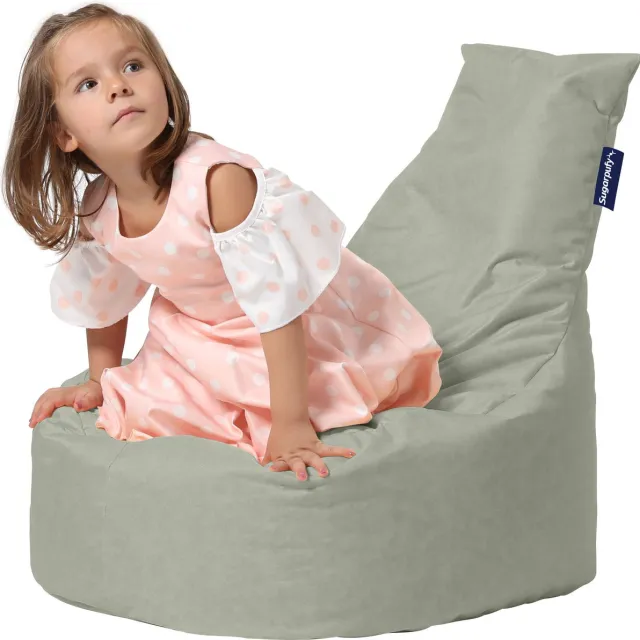 Xoft Living Gamer - Zitzak voor Kinderen - Waterafstotend - Ergonomisch - Grijs