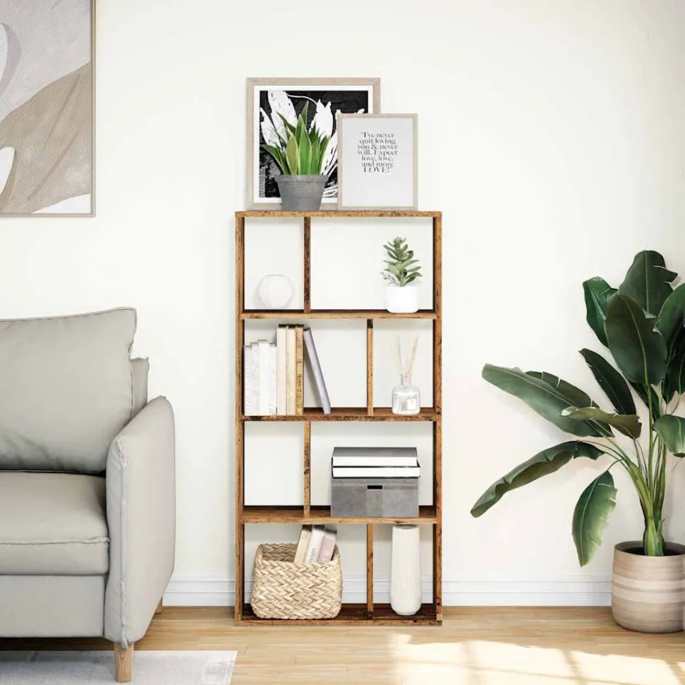 vidaXL Boekenkast 60x20x120,5 cm bewerkt hout oud houtkleurig bruin, foto 3