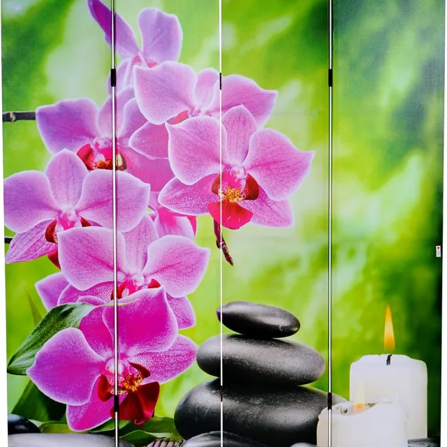 Cosmo Casa LED-scherm - Scheidingswand - Timer - Netspanning - Stenen - 2 LEDs - 180x160cm veelkleurig