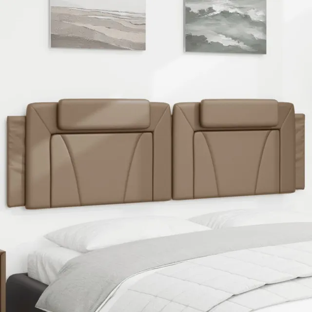 vidaXL Hoofdbordkussen "Viana" 180 cm kunstleer cappuccinokleurig Bruin
