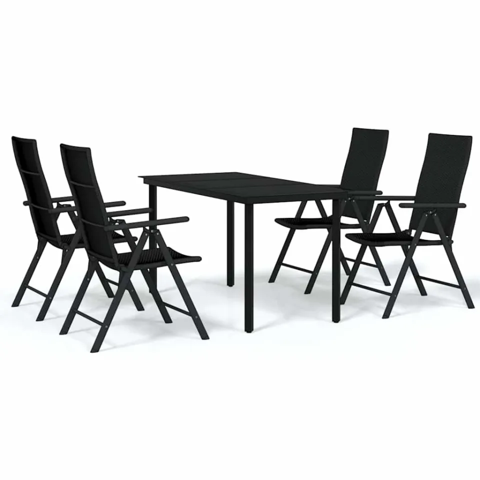 vidaXL 5-delige Tuinset zwart, foto 3