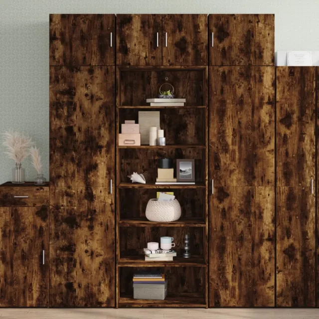 vidaXL Hoge kast 70x41x185 cm bewerkt hout gerookt eikenkleurig Bruin