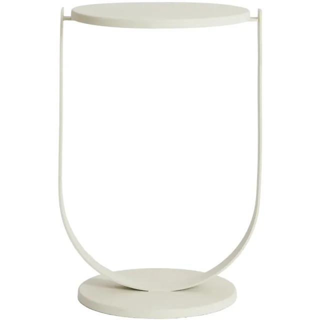 Light & Living Bijzettafel Triana - Wit - Ø45x65.5cm - Modern