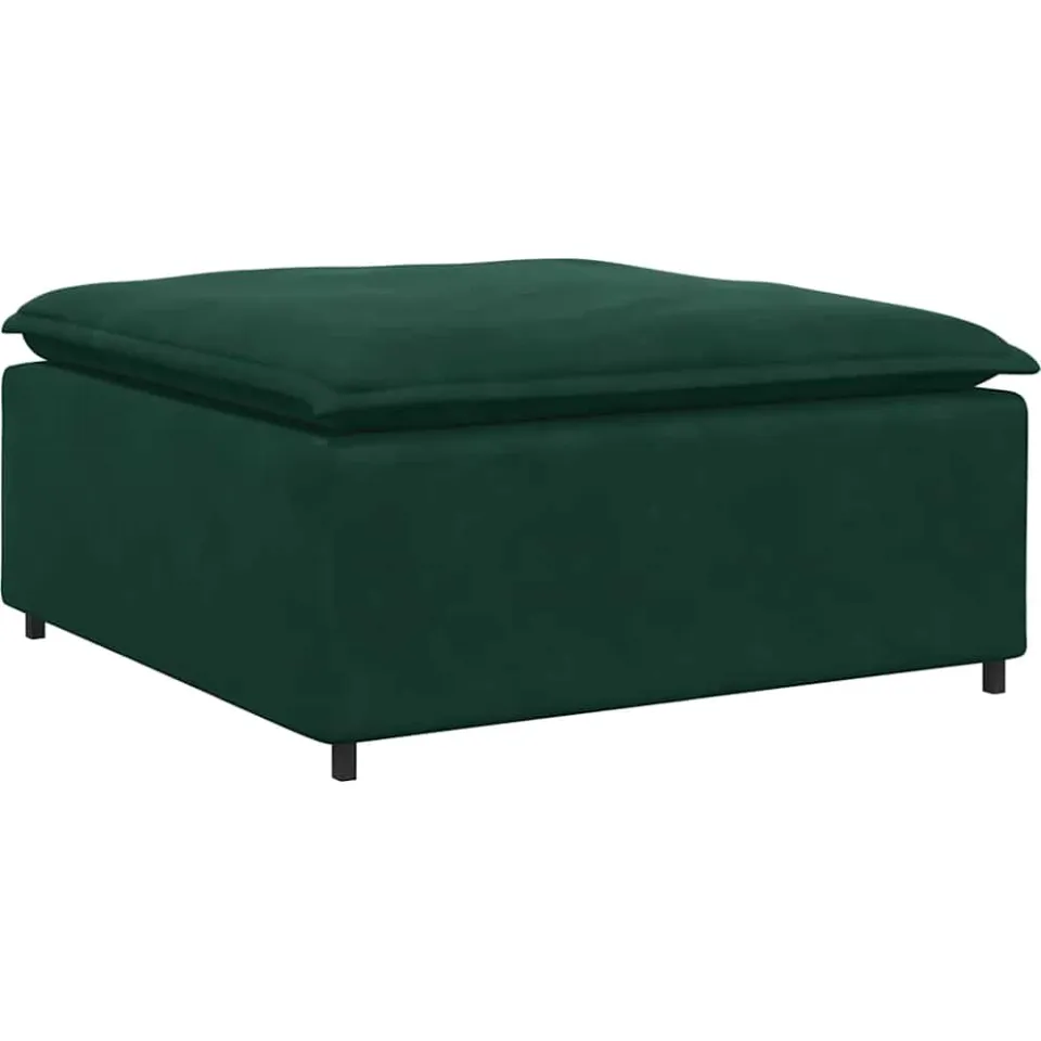 vidaXL Modulaire bank voetenbank module donkergroen 100x100x48 cm groen, foto 3