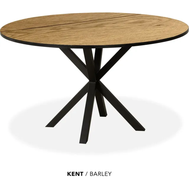 Maxfurn Eettafel rond | Zeer krasvast | Kleur: Barley | diameter 130cm