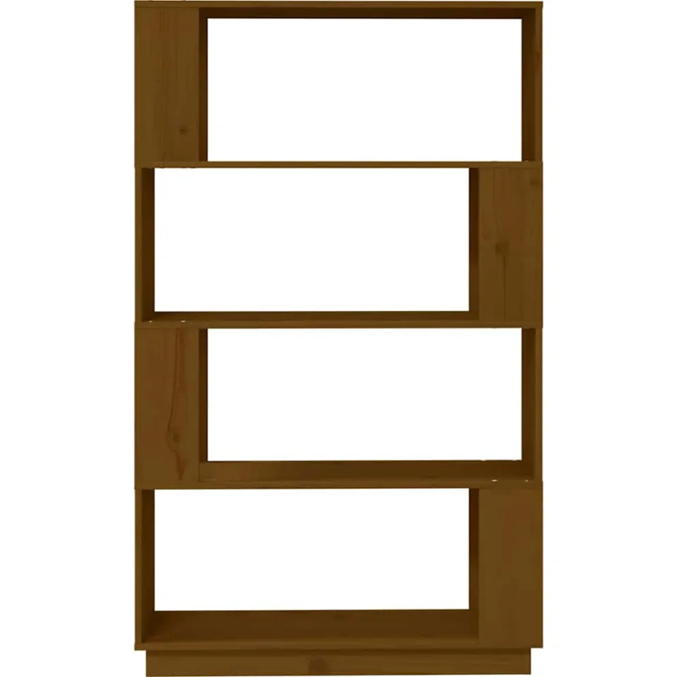 vidaXL Boekenkast/kamerscherm 80x25x132 cm massief hout honingbruin bruin, foto 4