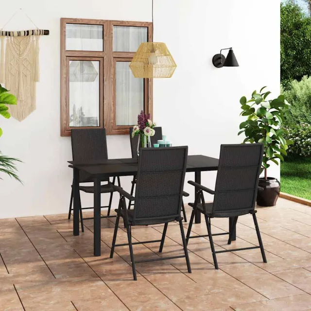 vidaXL 5-delige Tuinset zwart, foto 2